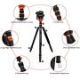 Video Tripod, Geekoto Camera Tripod with Fluid Head, Lightweight Carbon Fiber Tripod 79 inches for Nikon Canon Sony DSLR Camera Camcorder, Max Loading 17 LB