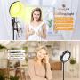 Miracase 8" Ring Light with Stand, 14 Colors RGB LED Ring Light with Tripod Stand and Phone Holder & 10 Brightness Level & Camera Remote Shutter for Makeup,YouTube,Video,Photography