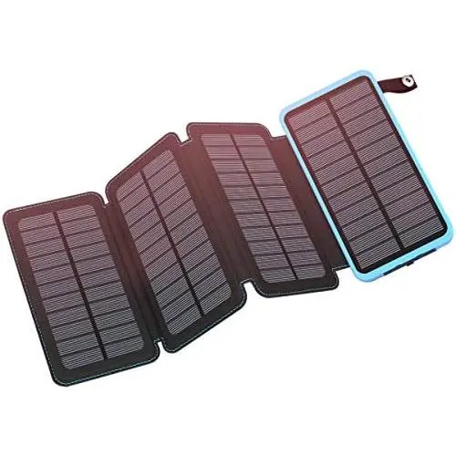 Solar Charger 25000mAh, FEELLE Portable Solar Power Bank Dual USB Ports Waterproof External Battery with LED Flashlight for Smartphones, Tablets and More Solar Charger 25000mAh, FEELLE Portable Solar Power Bank Dual USB Ports Waterproof External Battery with LED Flashlight for Smartphones, Tablets and More