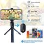 Selfie Stick Tripod, Extendable Selfie Stick with Detachable Wireless Remote and Tripod Stand Selfie Stick for iPhone 11/11 pro/X/8/8P/7/7P/6s/6,Sumsung Galaxy S9/S8/S7/Note 9/8,Huawei and More