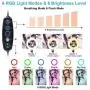 10" RGB Selfie Ring Light LED Desk Ring Light with Tripod Stand and Cell Phone Holder, USB Circle Light for YouTube Video, Makeup, Live Stream, Photography