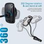 Amoner Car Phone Mount, Adjustable 4-in-1 Cigarette Lighter Cell Phone Holder with Dual USB 3.1A Charger Voltage Detector Car Mount Cradle for iPhone 11 Pro XS X XR 8 7 Samsung Galaxy S10 S9 S8