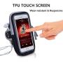 Universal Running Armband with Touch Screen, Arm Cell Phone Holder Sports Armband for Running, Fitness and Gym Workouts, for iPhone 11/10/8/7/Plus, Samsung Galaxy S10/S9/S8/S7/Plus & More(Black&Gray)