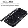CHICASE Case for Galaxy A71 5G[NOT fit A71 5G UW/A71 4G],Flip Glitter Bling Cute Leather Wallet[Kickstand][Card Slots][Wrist Strap] Shockproof Protective Phone Cover for Samsung Galaxy A71 5G(Black)