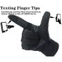 OZERO Mens Winter Thermal Gloves Touch Screen Glove Water Resistant Windproof Warm for Driving Cycling Running