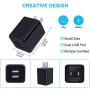 Dual Port Car Charger Adapter + USB Wall Charger Charging Block + 2Pcs 6ft Type C Cable Compatible Samsung Galaxy A10e A20 A50 S10e S10 S9 S8, Note 10/9, LG Stylo 5/4, Google Pixel 3a 4XL, Moto G7 Z4