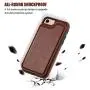 OT ONETOP iPhone 8 Wallet Case with Card Holder, iPhone 7 Case iPhone SE(2020) Wallet Premium PU Leather Kickstand Card Slots,Double Magnetic Clasp and Durable Shockproof Cover 4.7 Inch(Brown)