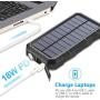 Hiluckey Solar Charger 26800mAh Power Bank PD 18W Portable Charger with USB C Port External Battery with LED Flashlight for Smartphones, Tablets, Laptops and More
