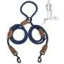 Mile High Life | Double Dogs Leash | Dog Slip Rope Lead | Dual Configuration | Mountain Climbing Rope 8FT with Heavy Duty Metal Sturdy Clasp (Multi- Colors) Mile High Life | Double Dogs Leash | Dog Slip Rope Lead | Dual Configuration | Mountain Climbing Rope 8FT with Heavy Duty Metal Sturdy Clasp (Multi- Colors)
