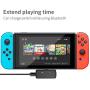 TOKSEL Bluetooth Adapter for Nintendo Switch/Switch Lite PS4 PC, Dual Stream USB C Audio Transmitter Adapter with Low Latency, in-Game Voice Chat Compatible with AirPods PS4 Bose Sony