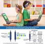 SIMOLIO Wired Headphones Teens Children Girls Boys, Adjustable 94dB,85dB,75dB Volume Limited, Durable Headphone w/Mic for School/PC/Cellphone, On-Ear Headphone Kids with Share Port 3.5mm Jack (Grey)