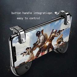 Mobile Game Fire Button ，Aim Key Smart Phone【 Mobile Game Trigger】 L1R1 Shooter Controller 【Button with Handle Integration 】 for PUBG (Black)