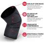 Knee Compression Support Sleeve for Arthritis Pain Meniscus Tear Running Men Women - Patella Stabilizer Brace (Black - Grey, Medium)