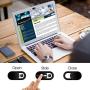 Slider Webcam Cover Ultra Slim 0.028inch Web Camera Cover for Computer, Dell HP Lenovo Laptop, iMac, MacBook Pro, Smartphone, Slider Camera Blocker Protect Privacy and Securtiy (Black - 3 Pack)