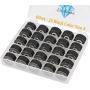 Simthread Size A Prewound Bobbin Thread with Storage Plastic Box Bundle | White+Black Colors & 25pcs White Color