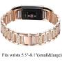 Valchinova Fitbit Charge 2 Band with Bling Rhinestone Adjustable Metal Fitbit Charge 2 Strap Bracelet Replacement Black Silver Rose Gold (Rose Gold)