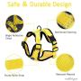 rabbitgoo Cat Harness and Leash for Walking, Escape Proof Soft Adjustable Vest Harnesses for Medium Large Cats, Easy Control Breathable Pet Safety Jacket with Reflective Strips & 1 Metal Leash Ring