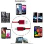 Micro USB Cable 10ft 3Pack by Ailun High Speed 2.0 USB A Male to Micro USB Sync Charging Nylon Braided Cable for Android Phone Charger Cable Tablets Wall and Car Charger Connection Red