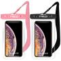 FRiEQ Waterproof Case 2 Pack for iPhone 11 / iPhone 11 Pro Max Xs Max XR XS X 8 7 6S Plus, Samsung Galaxy S10 S10e S9 S8 +/Note 9 8, Pixel 3 2 XL HTC LG Sony Moto up to 6.8" (Black and Pink)
