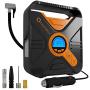FIRSTNOA New Portable Air Compressor Tire Inflator, Tire Pump with Emergency LED Light and Digital Pressure Gauge for Car Tires 12V DC, Auto Air Pump for Car Bicycle Motorcycle and Other inflatables FIRSTNOA New Portable Air Compressor Tire Inflator, Tire Pump with Emergency LED Light and Digital Pressure Gauge for Car Tires 12V DC, Auto Air Pump for Car Bicycle Motorcycle and Other inflatables