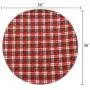 KOOLTAIL Washable Pee Pads for Dogs - Round Plaid Puppy Potty Pad for Dog Playpen, Reusable Whelping Training Pads Red KOOLTAIL Washable Pee Pads for Dogs - Round Plaid Puppy Potty Pad for Dog Playpen, Reusable Whelping Training Pads Red