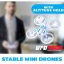 Force1 UFO 4000 LED Mini Drone for Kids - Remote Control Drone, Small RC Quadcopter for Beginners with 2 Drone Batteries