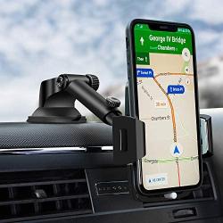 Car Phone Mount, Dashboard Car Phone Holder, Washable Strong Sticky Gel Pad with One-Touch Design Compatible iPhone 11 pro,11 pro max,X,XS,XR,8,7,6 Plus,Galaxy S7,8,9,10,Google Nexus