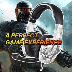 SADES 708gt-ca Gaming Headset for PS4 New Xbox One Sades SA708GT Over Ear Headphone with Noise Cancelling Mic Volume Control for Laptop Mac PC Phone, Gray Camouflage