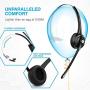 Bluetooth Headset with Microphone, Wireless Headset, Bluetooth Headphones with Mic, Portable Phone Headset, Headsets Suitable for VOIP, Skype, Call Centers, Offices, Truckers/Truck Drivers - Vont