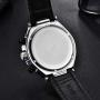 BENYAR - Wrist Watch for Men, Genuine Leather Strap Watches, Quartz Movement, Waterproof Analog Chronograph Business Watches