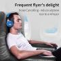 COWIN E7 Active Noise Cancelling Headphones Bluetooth Headphones with Microphone Deep Bass Wireless Headphones Over Ear, Comfortable Protein Earpads, 30 Hours Playtime for Travel/Work, Blue