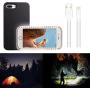 iPhone 7 Plus Case, iPhone 8 Plus Case, Wellerly LED Illuminated Selfie Light Cell Phone Case Cover [Rechargeable] Light Up Luminous Selfie Flashlight Case for iPhone 7 / 8 Plus 5.5inch (Black)