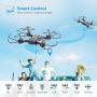Powerextra Foldable WiFi FPV Drone with 1080P HD Camera, Quadcopter with Camera for Kids, Trajectory Flight/Gesture Control/Altitude Hold/G-Sensor/3D Flips/Headless Mode/One Key Return App Control