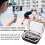 Hard Carrying Case for DJI Osmo Mobile 3 Handheld Smartphone Foldable Gimbal and Osmo Grip Tripod, Power Cable, Protective Storage Travel Bag - Black (Gray Lining)