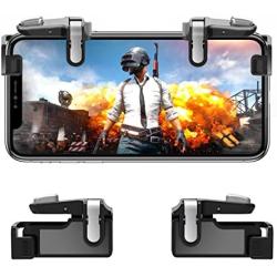 Mobile Game Controller【Upgraded Version】- PUBG/Knives Out Mobile Controller,Hill & Wood Sensitive Shoot and Aim Triggers for L1R1 Mobile Game Trigger Joystick for Android/iOS.