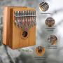 Kalimba, Finger Piano17 key Thumb Piano Mbira Mahogany Wood Kalimba Beginner Music Instrument with Tuning Hammer/Bag/Pickup/Key Stickers