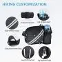 KEESPENCE Hiking Fanny Pack, Waist Bag with Water Bottle Holder for Men Women Outdoors Walking Running, Dog Fanny Pack, Fit iPhone 8 Plus/XS Max/ 6.5 Large Smartphones KEESPENCE Hiking Fanny Pack, Waist Bag with Water Bottle Holder for Men Women Outdoors Walking Running, Dog Fanny Pack, Fit iPhone 8 Plus/XS Max/ 6.5 Large Smartphones