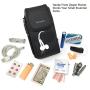 Perilogics Belt Holster for iPhone 11, 11 Pro Max, Xs Max, Xr, 8 Plus with Armor Type Phone Cases. Strong Velcro Closure with Dual Directional Zipper Storage and Credit Card Pocket. (Black/Velcro)