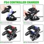 PS4 Controller Charger,Tiancai Dual USB Charging Charger Docking Station Stand Compatible Playstation 4 / PS4 / PS4 Pro / PS4 Slim Controller--Black