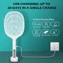 Bug Zapper, 3000 Volt Indoor & Outdoor Electric Fly Swatter, USB Rechargeable Mosquito Killer Racket for Home Bedroom, Kitchen,Office, Backyard, Patio,Safe to Touch with 3-Layer Safety Mesh Bug Zapper, 3000 Volt Indoor & Outdoor Electric Fly Swatter, USB Rechargeable Mosquito Killer Racket for Home Bedroom, Kitchen,Office, Backyard, Patio,Safe to Touch with 3-Layer Safety Mesh
