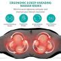 SULIVES Shiatsu Neck and Shoulder Massager with Electric Heat Deep Kneading Massage for Neck Back Shoulders Foot Legs Muscle Pain Relief Gift for Women Man(Red)