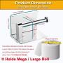 Waydeli Toilet Paper Holder with Shelf, SUS304 Stainless Steel Toilet Paper Roll Holder, Adhesive No Drilling or Wall-Mounted with Screws, Polished Chrome