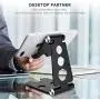 Phone Stand Holder,Full Foldable Phone Holder for Desk,Cell Phone Stand Adjustable Desktop Phone Holder Cradle Compatible with iPhone 11 Pro Max,iPad Mini,Tablets (7-10"), All Phones (Black) Phone Stand Holder,Full Foldable Phone Holder for Desk,Cell Phone Stand Adjustable Desktop Phone Holder Cradle Compatible with iPhone 11 Pro Max,iPad Mini,Tablets (7-10"), All Phones (Black)