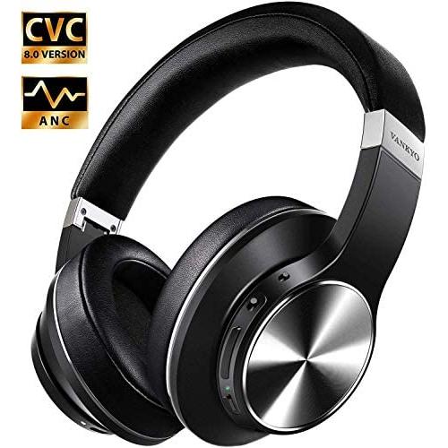 Hybrid Active Noise Cancelling Headphones, VANKYO C751 Over Ear Wireless Bluetooth Headphone with CVC 8.0 Mic, Deep Bass, Hi-Fi Sound, Comfortable Protein Earpads, 30H Playtime for Travel/Work