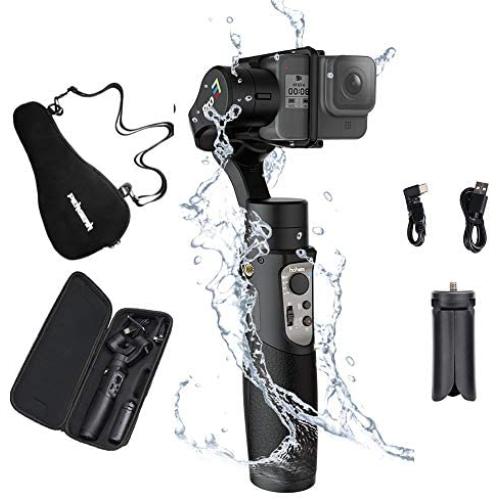 Hohem iSteady Pro 3, 3-Axis Handheld Gimbal Stabilizer for Action Cameras GoPro Hero 8/7/6/5/4/3 DJI OSMO Action Insta360 One R Sony RX0 YI Cam, GoPro Control 12hrs Battery Life