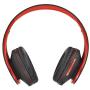 PowerLocus Bluetooth Over-Ear Headphones, Wireless Stereo Foldable Headphones Wireless and Wired Headsets with Built-in Mic, Micro SD/TF, FM for iPhone/Samsung/iPad/PC (Black/Red)