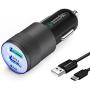 Rapid USB C Car Charger for Samsung Galaxy S10/S10 Plus/S10e/S9/S9 Plus/S20/S20 Plus/S20 Ultra/S8/S8 Plus/Note 10 Plus/9/8, LG V30/V20/G6/G5, HTC 10/U11 with Quick Charge 3.0 Port