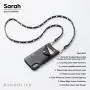 Bandolier Sarah Crossbody Phone Case and Wallet - Black Leather with Gold Detail - Compatible with iPhone 8 Plus, 7 Plus, 6 Plus, 6s Plus Only Bandolier Sarah Crossbody Phone Case and Wallet - Black Leather with Gold Detail - Compatible with iPhone 8 Plus, 7 Plus, 6 Plus, 6s Plus Only