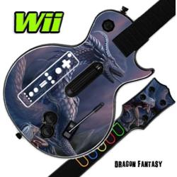 Mightyskins Skin Decal Skin Compatible with Guitar Hero 3 III Nintendo Wii Les Paul - Dragon Fantasy