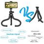 Tripod for iPhone/Android Phone, Goofoto Flexible Phone Tripod with Wireless Remote, Bendable Smartphone Tripod Mini Vlogging Tripod Stand Holder for Camera Mobile Cell Phone(Upgraded)